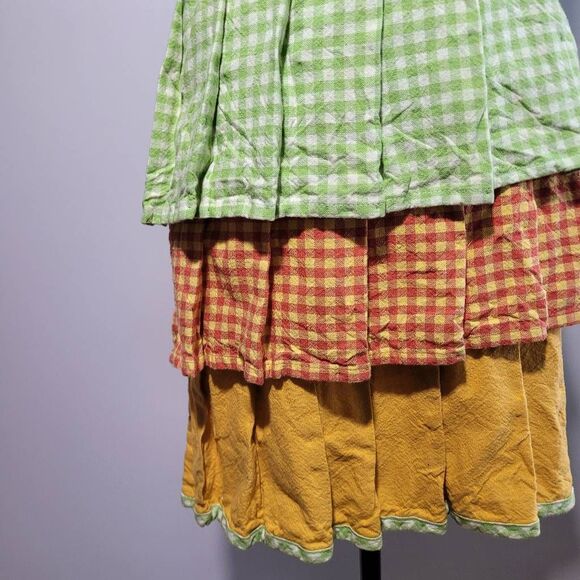 Vintage‎ tuscany italy apron ruffled tiered front cottage camp classic americana - Picture 5 of 14